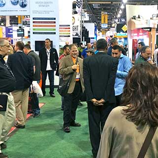 Photo of convention floor and attendees
representative of the meetings for which MSI provides security.